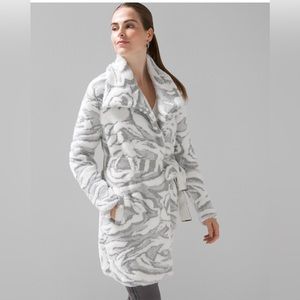 Jacquard sweater coat